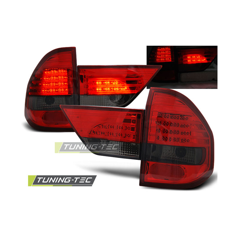 Fanali Posteriori LED Rosso Fumé per BMW X3 E83 01/2004-2006 (Cod. TT-LDBM48)