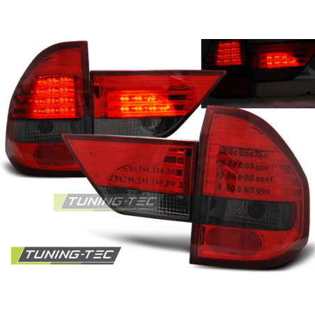 Fanali Posteriori LED Rosso Fumé per BMW X3 E83 01/2004-2006 (Cod. TT-LDBM48)