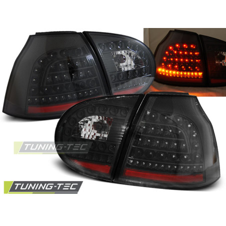 Fanali Posteriori LED Nero per Volkswagen Golf 5 10/2003-2009 (Cod. TT-LDVW68)