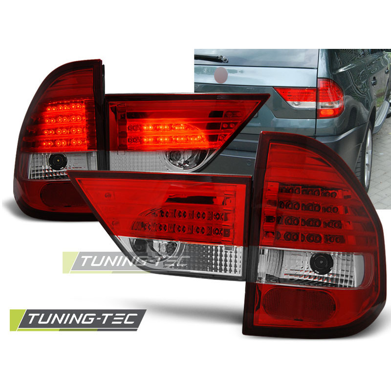 Fanali Posteriori LED Rosso/bianco per BMW X3 E83 01/2004-2006 (Cod. TT-LDBM47)