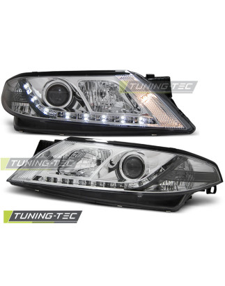 Fari Anteriori con Luci Diurne Luci Diurne Cromato per Renault Laguna 2 2001-03/2005 (Cod. TT-LPRE17