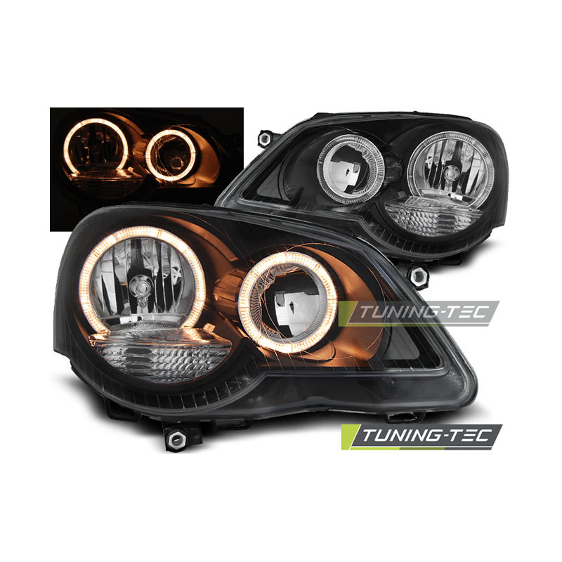 Fari Anteriori Angel Eyes per Volkswagen Polo 9N3 04/2005-2009 (Cod. TT-LPVWE3)