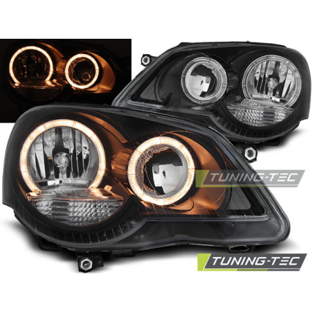 Fari Anteriori Angel Eyes per Volkswagen Polo 9N3 04/2005-2009 (Cod. TT-LPVWE3)