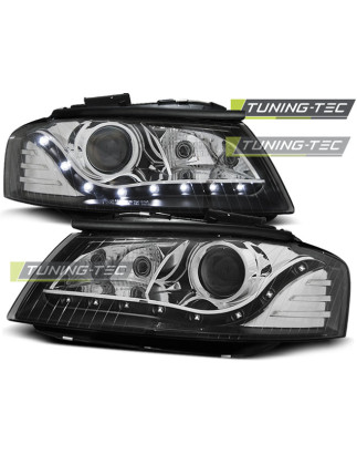 Fari Anteriori Luci Diurne Nero per Audi A3 8P 05/2003-03/2008 (Cod. TT-LPAU24)