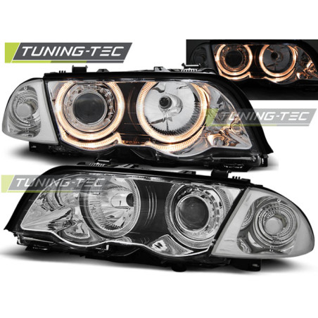 Fari Anteriori Angel Eyes per BMW E46 S/t 05/1998-08/2001 (Cod. TT-LPBM40)