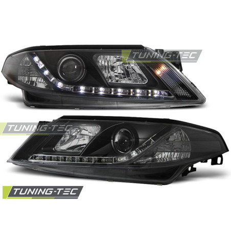 Fari Anteriori con Luci Diurne Luci Diurne Nero per Renault Laguna 2 2001-03/2005 (Cod. TT-LPRE18)