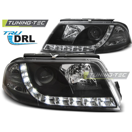 Fari Anteriori Luci Diurne DRL Nero per Volkswagen Passat 3BG 09/2000-03/2005 (Cod. TT-LPVWD9)