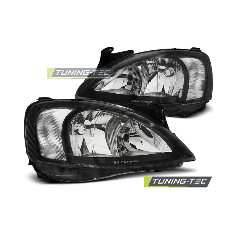 Fanali Posteriori Nero per Opel Corsa C 2000-2006 (Cod. TT-LPOP30)