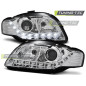 Fari Anteriori Luci Diurne Cromato per Audi A4 B7 11/2004-03/2008 (Cod. TT-LPAU65)