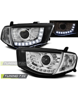 Fari Anteriori con Luci Diurne Luci Diurne Cromato per Mitsubishi L200 2006-2010 (Cod. TT-LPMI09)