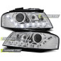 Fari Anteriori Luci Diurne Cromato per Audi A3 8P 05/2003-03/2008 (Cod. TT-LPAU23)