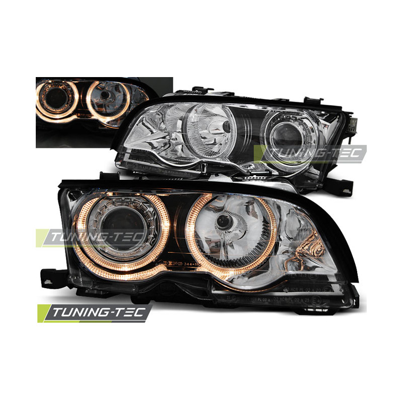 Fari Anteriori Angel Eyes per BMW E46 09/2001-03/2003 (Cod. TT-LPBM81)