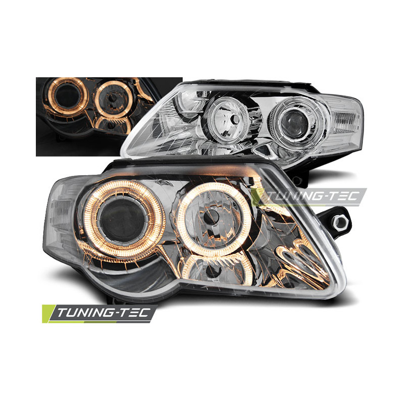 Fari Anteriori Angel Eyes per Volkswagen Passat B6 3C 03/2005-2010 (Cod. TT-LPVWC5)