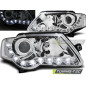 Fari Anteriori Luci Diurne Cromato per Volkswagen Passat B6 3C 03/2005-2010 (Cod. TT-LPVWE0)