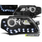 Fari Anteriori Luci Diurne Nero per Volkswagen Passat B6 3C 03/2005-2010 (Cod. TT-LPVWE1)