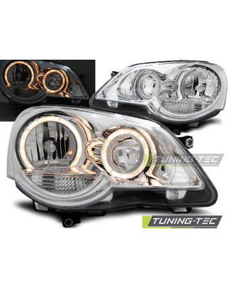 Fari Anteriori Angel Eyes per Volkswagen Polo 9N3 04/2005-2009 (Cod. TT-LPVWE2)