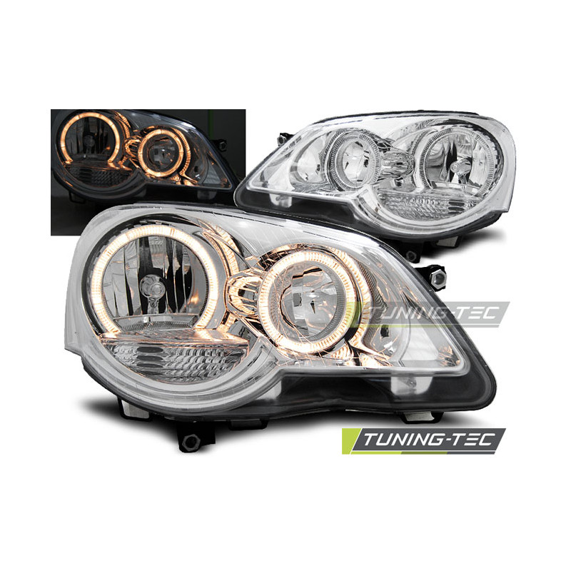 Fari Anteriori Angel Eyes per Volkswagen Polo 9N3 04/2005-2009 (Cod. TT-LPVWE2)