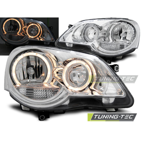 Fari Anteriori Angel Eyes per Volkswagen Polo 9N3 04/2005-2009 (Cod. TT-LPVWE2)