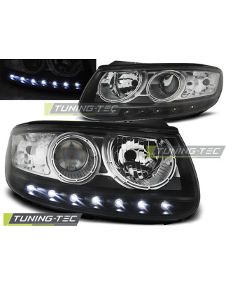 Fari Anteriori con Luci Diurne Luci Diurne Nero per Hyundai Santa Fe 06/2006-2012 (Cod. TT-LPHU03)