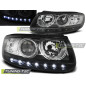 Fari Anteriori con Luci Diurne Luci Diurne Nero per Hyundai Santa Fe 06/2006-2012 (Cod. TT-LPHU03)