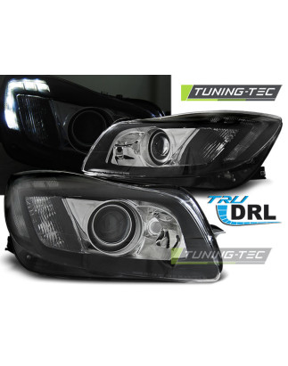 Fari Anteriori con Luci Diurne Luci Diurne DRL Nero per Opel Insignia Tru 2008-2012 (Cod. TT-LPOP97)