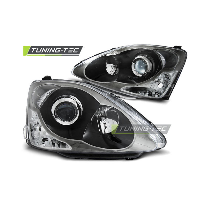 Fanali Posteriori Nero per Honda Civic 2001-2006 (Cod. TT-LPHO32)