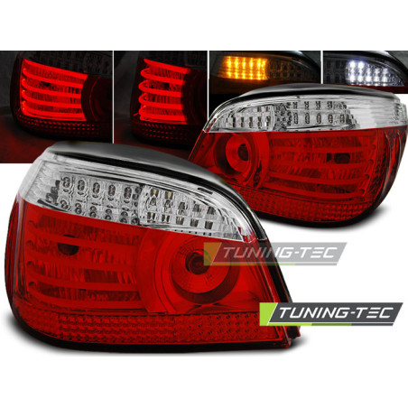 Fanali Posteriori LED Rosso/bianco per BMW Serie 5 E60 07/2003-2007 (Cod. TT-LDBM94)