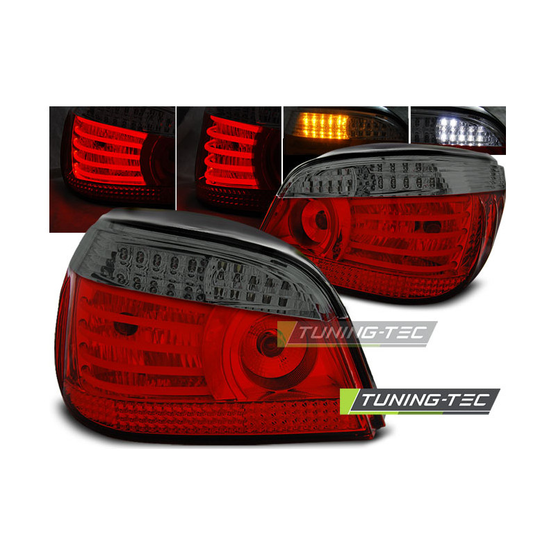Fanali Posteriori LED Rosso Fumé per BMW Serie 5 E60 07/2003-2007 (Cod. TT-LDBM95)