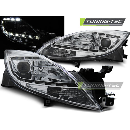 Fari Anteriori con Luci Diurne Luci Diurne Cromato per Mazda 6 Ii 2010-2012 (Cod. TT-LPMA06)