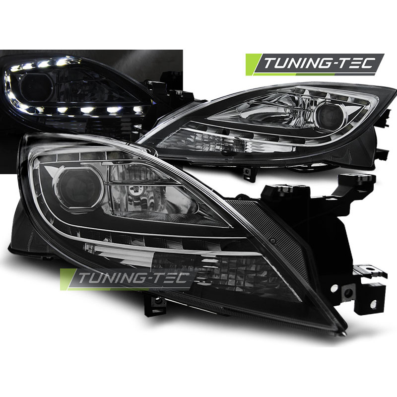 Fari Anteriori con Luci Diurne Luci Diurne Nero per Mazda 6 Ii 2010-2012 (Cod. TT-LPMA07)