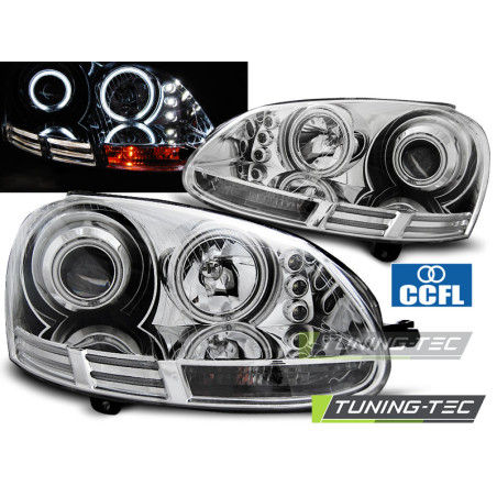 Fari Anteriori Angel Eyes per Volkswagen Golf 5 10/2003-2009 (Cod. TT-LPVWJ0)