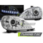 Fari Anteriori Luci Diurne Cromato per Mercedes-Benz W163 Ml Classe M 09/2001-2005 (Cod. TT-LPME84)