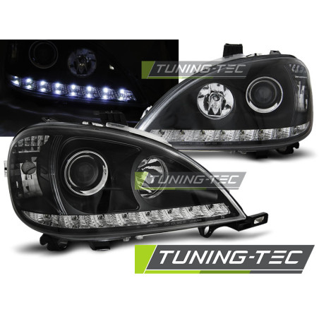 Fari Anteriori Luci Diurne Nero per Mercedes-Benz W163 Ml Classe M 09/2001-2005 (Cod. TT-LPME85)