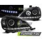 Fari Anteriori Luci Diurne Nero per Mercedes-Benz W163 Ml Classe M 09/2001-2005 (Cod. TT-LPME85)