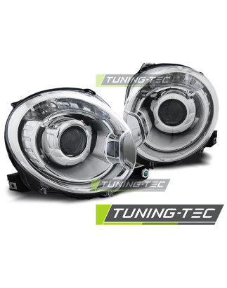Fari Anteriori Cromato per Fiat 500 2007-2015 (Cod. TT-LPFI19)