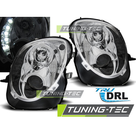 Fari Anteriori con Luci Diurne Luci Diurne DRL Cromato per Alfa Romeo Mito Tru 2008-2019 (Cod. TT-LP