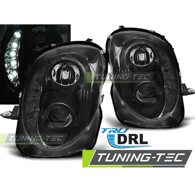 Fari Anteriori con Luci Diurne Luci Diurne DRL Nero per Alfa Romeo Mito Tru 2008-2019 (Cod. TT-LPAR0