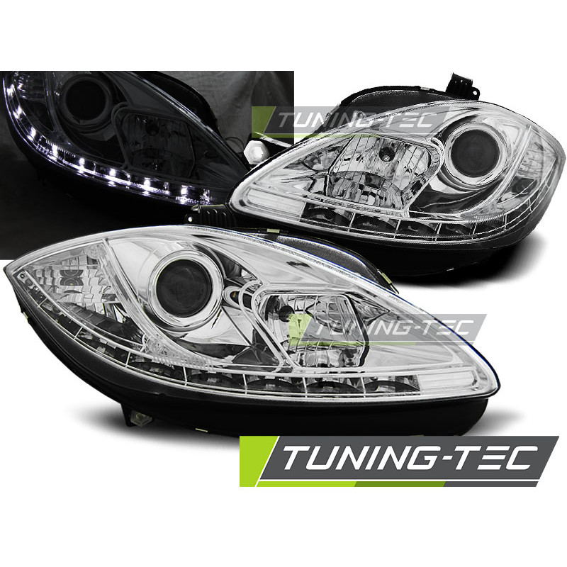 Fari Anteriori Luci Diurne Cromato per Seat Leon Altea 2009-2012 (Cod. TT-LPSE23)