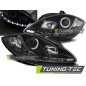 Fari Anteriori Luci Diurne Nero per Seat Leon Altea 2009-2012 (Cod. TT-LPSE24)