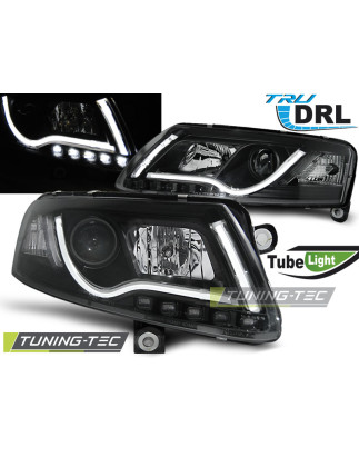 Fari Anteriori Luci Diurne DRL Nero per Audi A6 C6 04/2004-2008 (Cod. TT-LPAUC8)