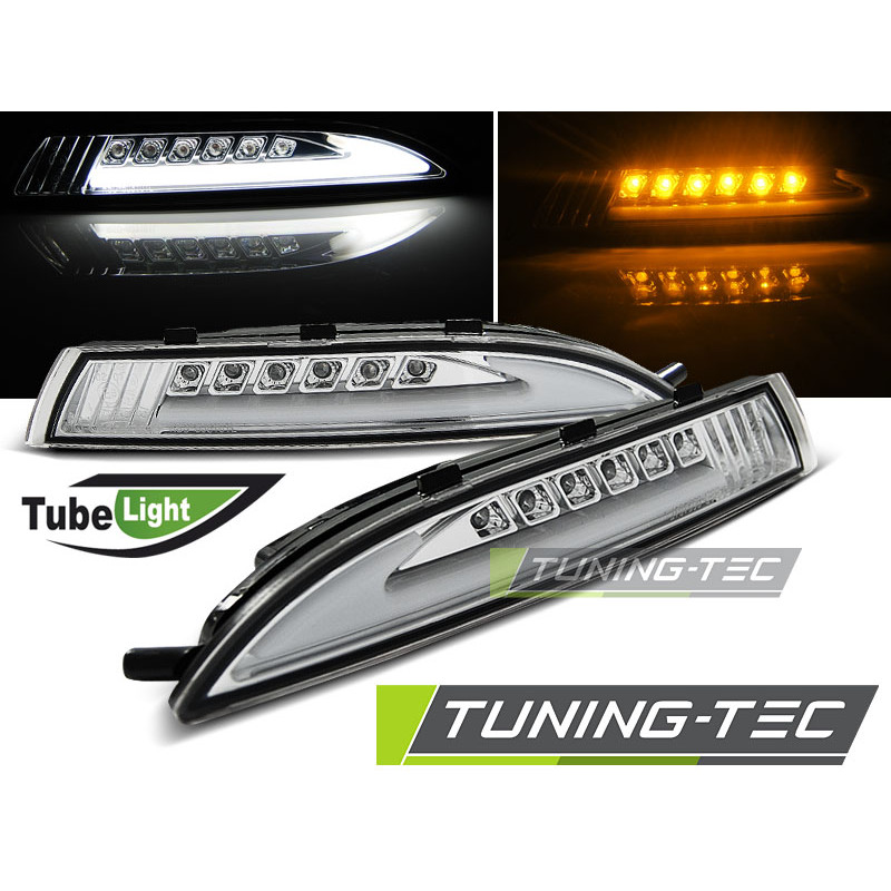 Indicatori Anteriori LED Cromato per Volkswagen Scirocco 2008-04/2014 (Cod. TT-KPVW41)
