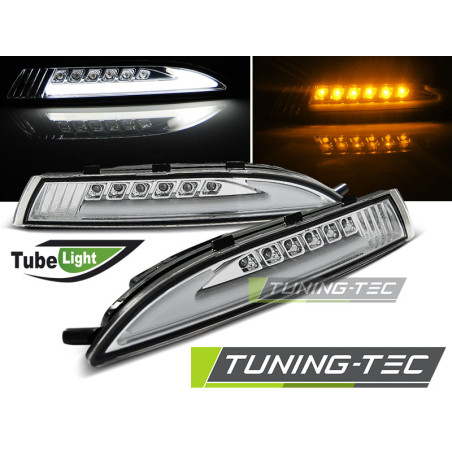 Indicatori Anteriori LED Cromato per Volkswagen Scirocco 2008-04/2014 (Cod. TT-KPVW41)