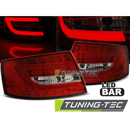 Fanali Posteriori LED Rosso/bianco per Audi A6 C6 6PIN 04/2004-2008 (Cod. TT-LDAUC0)