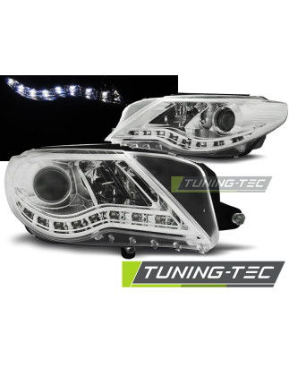 Fari Anteriori Luci Diurne Cromato per Volkswagen Passat Cc 2008-2012 (Cod. TT-LPVWJ4)