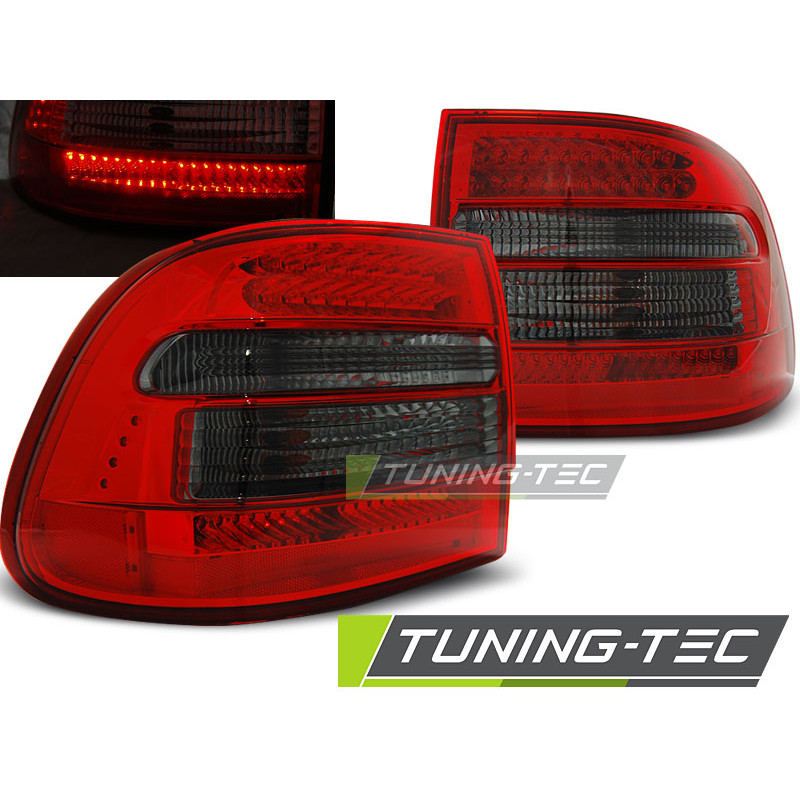 Fanali Posteriori LED Rosso Fumé per Porsche Cayenne 2002-2006 (Cod. TT-LDPO02)