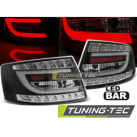Fanali Posteriori LED Nero per Audi A6 C6 6PIN 04/2004-2008 (Cod. TT-LDAUB9)