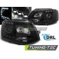 Fari Anteriori Luci Diurne DRL Nero per Volkswagen T5 2010-2015 (Cod. TT-LPVWK3)