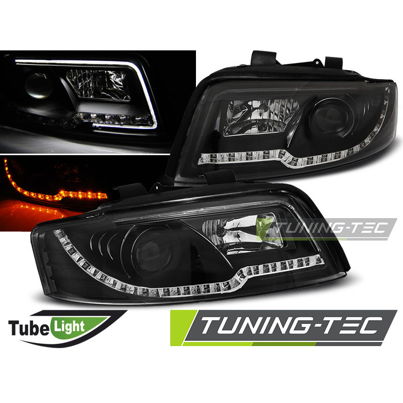 Fari Anteriori Nero per Audi A4 10/2000-10/2004 (Cod. TT-LPAUC3)