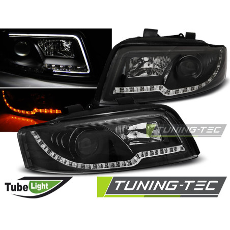 Fari Anteriori Nero per Audi A4 10/2000-10/2004 (Cod. TT-LPAUC3)