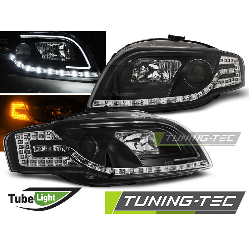 Fari Anteriori Nero per Audi A4 B7 11/2004-03/2008 (Cod. TT-LPAUC5)